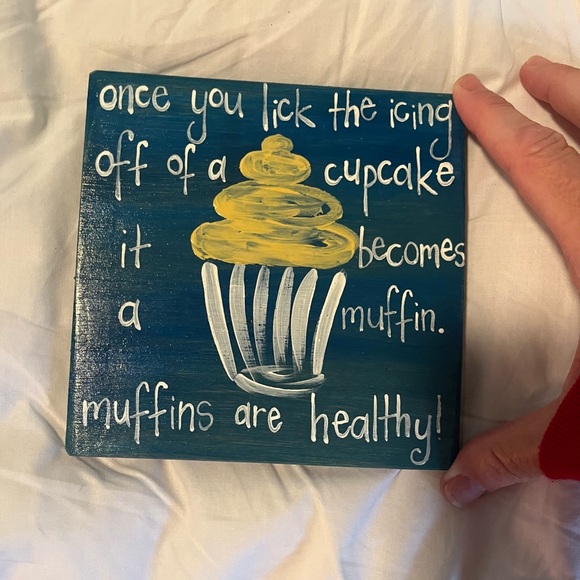 Small Plaque Cupcake Kitchen Teal - Picture 2 of 2